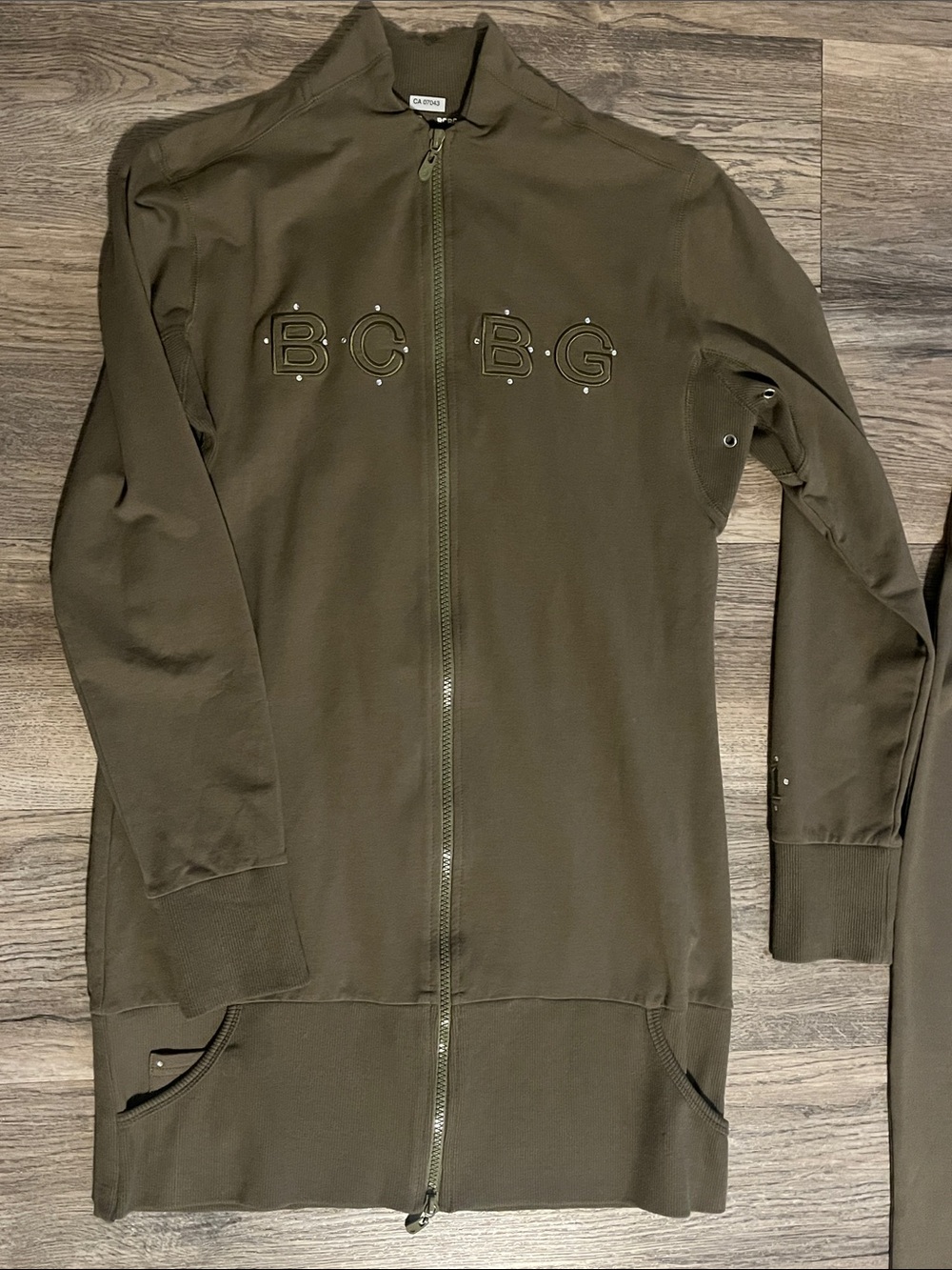 BCBGeneration Olive Green Full-Zip Long track jacket with Pants